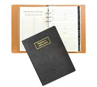 Rubrica ricaricabile con linguette alfabetiche grande stampa telefonica di compleanno email copertina rigida in pelle sintetica durevole per donne uomini anziani casa ufficio A5 con penna e portapenne