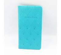 Rubrica telefonica dalla A alla Z, sottile, con indice A-Z, copertina rigida, colore blu