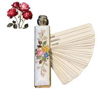 Rubrica telefonica in ottone smaltato antico con fiori e indirizzi facilmente in borsa e tasca, mini taccuino tascabile retrò, piccolo diario vintage fatto a mano, piccolo diario regalo per amanti