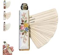 Rubrica telefonica in ottone smaltato antico, facile da mettere in borsa e in tasca, mini taccuino tascabile retrò, taccuino da collezione retrò, piccolo diario antico regalo per gli amanti del