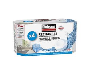 Rubson 1852170 - Ricariche per deumidificatore, 4 pezzi, colore bianco