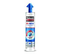 Rubson RE-NEW, sigillante universale bianco con protezione 3 in 1 contro la muffa, sbiancante guarnizione per giunti esistenti, cartuccia con piastra integrata da 280 ml