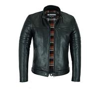 RUBSONS Men's Leather Classic Style Motorcycle Everyday Jacket