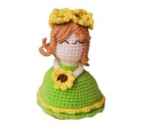 Rubu22a Novità Reversibile Crochet Bouquet Flower Doll, carino fatto a mano sposa cross-dressing abito da sposa bambole, divertente maglia laurea compleanno (G)