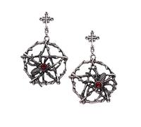Rubu22a Orecchini retrò di Halloween fanno orecchini a croce che ripristinano i percorsi per donne, uomini, orecchini, accessori personalizzati per feste cosplay, orecchini fai da te in argento 925,