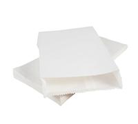 RUBY - 100 sacchetti di carta Kraft bianco 11 x 20 cm, sacchetti regalo/sacchetti da festa/calendario dell'Avvento/Natale/matrimoni/feste di compleanno/mercatini fai da te/caffè (11 x 20 cm)