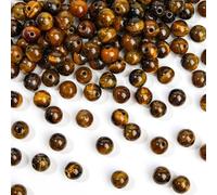 RUBY 60 Pezzi Pietre Dure per Bigiotteria Fai Da Te 6mm Sciolto Perline Pietre Naturali Pietra Occhio di Tigre Naturale Pietre Perline per Braccialetti Collana e Creazione di Gioielli