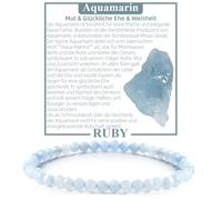 Ruby Bracciale con perle da donna - Bracciale di alta qualità da 4 mm realizzato con pietre naturali autentiche sfaccettate - Con confezione regalo inclusa