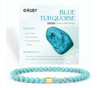 RUBY Braccialetto con perle di pietra preziosa per donne, perle da 4 mm e cuore in acciaio inox, da donna, con confezione regalo in legno, Eine Grösse, Pietra, Giada