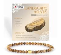 RUBY Braccialetto con perle di pietra preziosa per donne, perle da 4 mm e cuore in acciaio inox, da donna, con confezione regalo in legno, Eine Grösse, Pietra, Giada