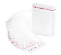Ruby Bustine Trasparenti in Cellophane con Chiusura Adesiva Sacchetti Cellophane Trasparente Bustine di Plastica 200 Pezzi, 5 x 8 cm