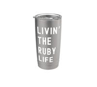 Ruby che vive la vita di Ruby Nome Divertente Bicchiere termico in acciaio inox doppia parete