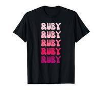 Ruby First Name Minimalist Design Maglietta