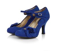 Ruby Shoo Belle Divino Esclusiva Anna Royal Pizzo Blu Mary Jane, Blu (Blu cobalto reale), 38 EU