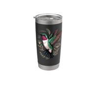 Ruby-Throated Hummingbird Garden Bird Birder Bicchiere termico in acciaio inox doppia parete