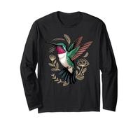 Ruby-Throated Hummingbird Garden Bird Birder Maglia a Manica