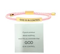 RubyTint Braccialetto con scritta "Don't Let the Hard Days Win", braccialetto regolabile in corda intrecciata per donne, con citazione ispiratrice e regalo motivazionale per amici e familiari, 16-24cm