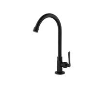 RUCCHIO CUSCINE RUCCHIO della CUSCINA A 360 Gradi opachi matti Nera Rubinetto Acqua Fredda in Acciaio Inossidabile Rubinetto del Bacino del Bacino Singolo Faucet (Stile A)