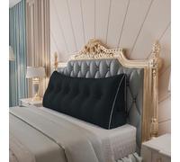 Rucener Grande cuscino triangolare per la schiena, cuscino per divano, testiera alta, schienale alto, perfetto come cuscino per guardare la TV e la lettura, colore grigio elegante, 180 cm