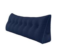 Rucener Grande cuscino triangolare per la schiena, cuscino per divano, testiera alta, schienale alto, perfetto come cuscino per guardare la TV e la lettura, disponibile in molte dimensioni, blu scuro,