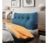 Rucener Grandi Cuscini Triangolari Cuscino Letto Schiena Schienale Testata Letto Divano Cuscino Lettura Il Perfetto Lettura Regalo per la festa del papà 120 CM Blu