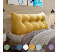 Rucener Grandi Cuscini Triangolari Cuscino Letto Schiena Schienale Testata Letto Divano Cuscino Lettura Il Perfetto Lettura Regalo per la festa del papà 140 CM Giallo
