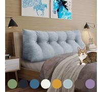 Rucener Grandi Cuscini Triangolari Cuscino Letto Schiena Schienale Testata Letto Divano Cuscino Lettura Il Perfetto Lettura Regalo per la festa del papà 160 CM Grigio