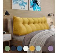 Rucener Grandi Cuscini Triangolari Cuscino Letto Schiena Schienale Testata Letto Divano Cuscino Lettura Il Perfetto Lettura Regalo per la festa del papà 180 CM Giallo