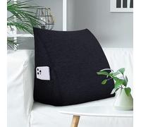 Rucener Grandi Cuscini Triangolari Cuscino Letto Schiena Schienale Testata Letto Divano Cuscino Lettura Il Perfetto Lettura Regalo per la festa del papà 45 CM Grigio Antracite