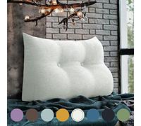 Rucener Grandi Cuscini Triangolari Cuscino Letto Schiena Schienale Testata Letto Divano Cuscino Lettura Il Perfetto Lettura Regalo per la festa del papà 80 CM Lattiginoso