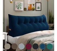 Rucener Schienale Letto Triangolari Cuscino Letto Schiena Schienale Testata Letto Divano Cuscino Lettura Il Perfetto Cuscino perLettura Regalo per la festa del papà Profondo blu 180CM