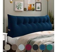 Rucener Schienale Letto Triangolari Cuscino Letto Schiena Schienale Testata Letto Divano Cuscino Lettura Il Perfetto Cuscino perLettura Regalo per la festa del papà Profondo blu 200CM