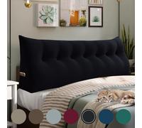 Rucener Schienale Letto Triangolari Cuscino Letto Schiena Schienale Testata Letto Divano Cuscino Lettura Il Perfetto Cuscino perLettura Regalo per la festa del papà Nero 200CM