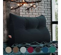 Rucener Schienale Letto Triangolari Cuscino Letto Schiena Schienale Testata Letto Divano Cuscino Lettura Il Perfetto Cuscino perLettura Regalo per la festa del papà Nero 60CM