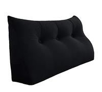 Rucener Schienale Letto Triangolari Cuscino Letto Schiena Schienale Testata Letto Divano Cuscino Lettura Il Perfetto Cuscino perLettura Regalo per la festa del papà Nero 100CM