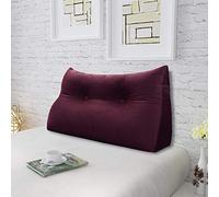 Rucener Schienale Letto Triangolari Cuscino Letto Schiena Schienale Testata Letto Divano Cuscino Lettura Il Perfetto Cuscino perLettura Regalo per la festa del papà Vino rosso 60CM