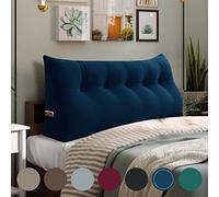Rucener Schienale Letto Triangolari Cuscino Letto Schiena Schienale Testata Letto Divano Cuscino Lettura Il Perfetto Cuscino perLettura Regalo per la festa del papà Profondo blu 160CM