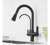 RUCETTO CUSCINE COMMERCIONE con spruzzatore a tiro verso il basso, lavello nero per il bar e l'uso della fattoria, filtro del lavello da cucina, design resistente ed elegante LWX