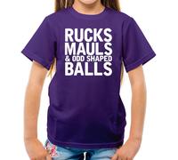 Ruck, Malus Dispari Forma Sfere - T-Shirt - Rugby League Union Inghilterra