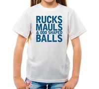Ruck, Malus Dispari Forma Sfere - T-Shirt - Rugby League Union Inghilterra