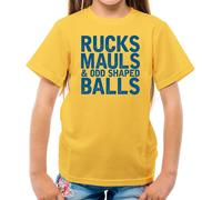 Ruck, Malus Dispari Forma Sfere - T-Shirt - Rugby League Union Inghilterra