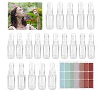 RUCUDIM Confezione da 20 flaconi spray da 30 ml, set di bottiglie da viaggio portatili, contenitori, bottiglie per campioni in plastica portatile, trasparente, mini bottiglie spray per profumo