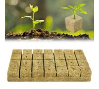 RUCUDIM Rockwool Cube, set di lana di roccia, tappetino di propagazione per coltura idroponica senza fondo, cubo di lana di roccia, cubo di lana di roccia per talee, clonazione, propagazione, 4 x 4 x