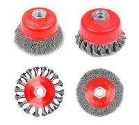 RUCUDIM Spazzola a filo per smerigliatrice angolare Flex, conica con dado M14 - Set di accessori