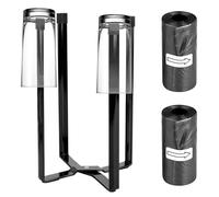 RUCUDIM Supporto da cucina, supporto per sacchetti in metallo, multifunzione, piano di lavoro, tazze, asciugatura, rack pieghevole per sacchetti di plastica, bottiglie, tazze, sacchetti della