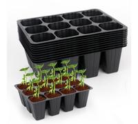 RUCUDIM Vassoi riutilizzabili a 120 celle, mini propagatore, set per la coltivazione di serre, ciotole per piante, serre in plastica, per asili