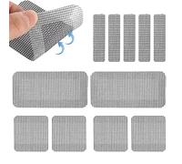 RUCUDIM Zanzariere Schermi di Finestre, Set Adesivo per la Riparazione della Rete, Nastro per Riparare in Fibra di Vetro per Finestre Insetto per finestre, foro, zanzariera, zanzariera 40Pcs