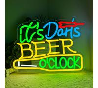 RuCvixkt It's Dart Beer O'clock Segno al Neon, Luce al Neon LED per Bar, Camera da Letto, Pub, Stanza dei Dardi, Decorazione di Grotta dell'Uomo. Regalo per Ragazzi, Decorazione di Parete di Camera