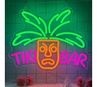 RuCvixkt Tiki Bar Neon Segno per la decorazione della parete, LED Bar Segno Tiki Maschera Neon USB Powered Light Sign per la casa Bar Birra Party Club Uomo Cave
