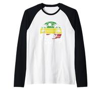Rude Bwoy Vintage Jamaica Reggae Giamaicano Boy Retro Regalo Maglia con Maniche Raglan